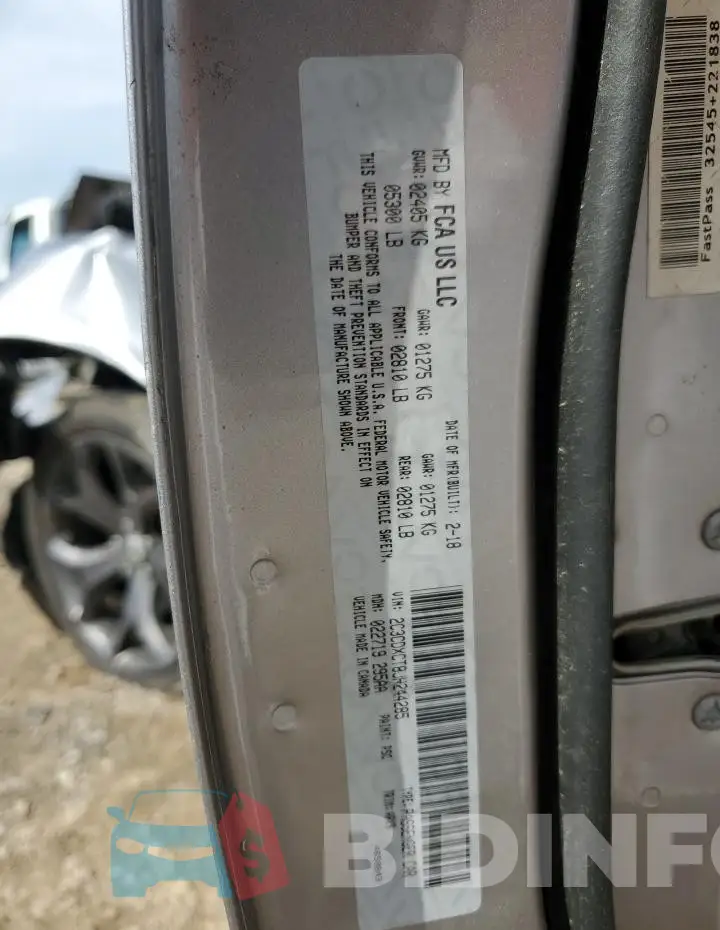 2C3CDXCT8JH244285 Photo# 12