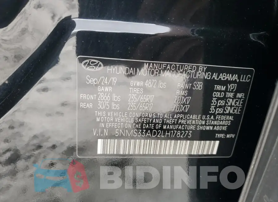 5NMS33AD2LH178273 Photo# 13