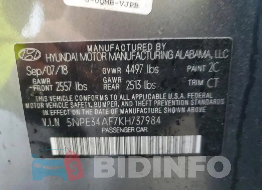 5NPE34AF7KH737984 Photo# 12