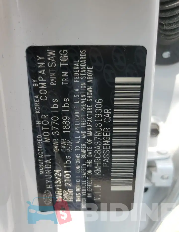 KMHRC8A37RU319306 Photo# 14