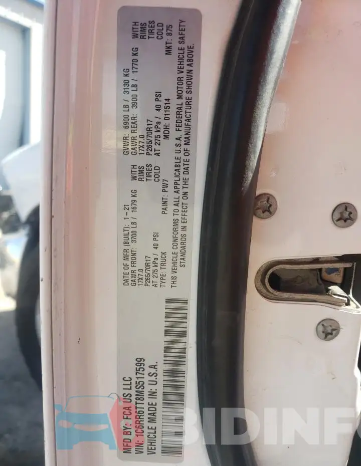 1C6RR6TT8MS517599 Photo# 12