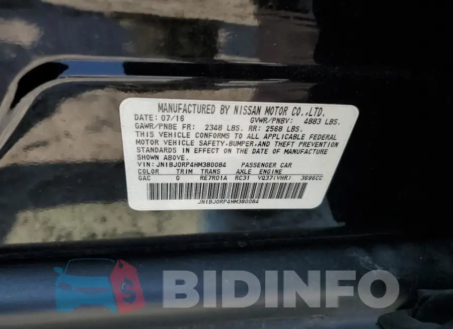 JN1BJ0RP4HM380084 Photo# 13