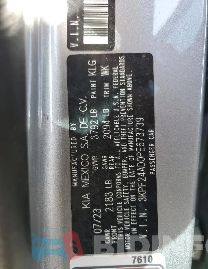 3KPF24AD0PE673739 Photo# 12