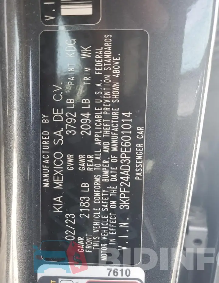 3KPF24AD3PE601014 Photo# 12