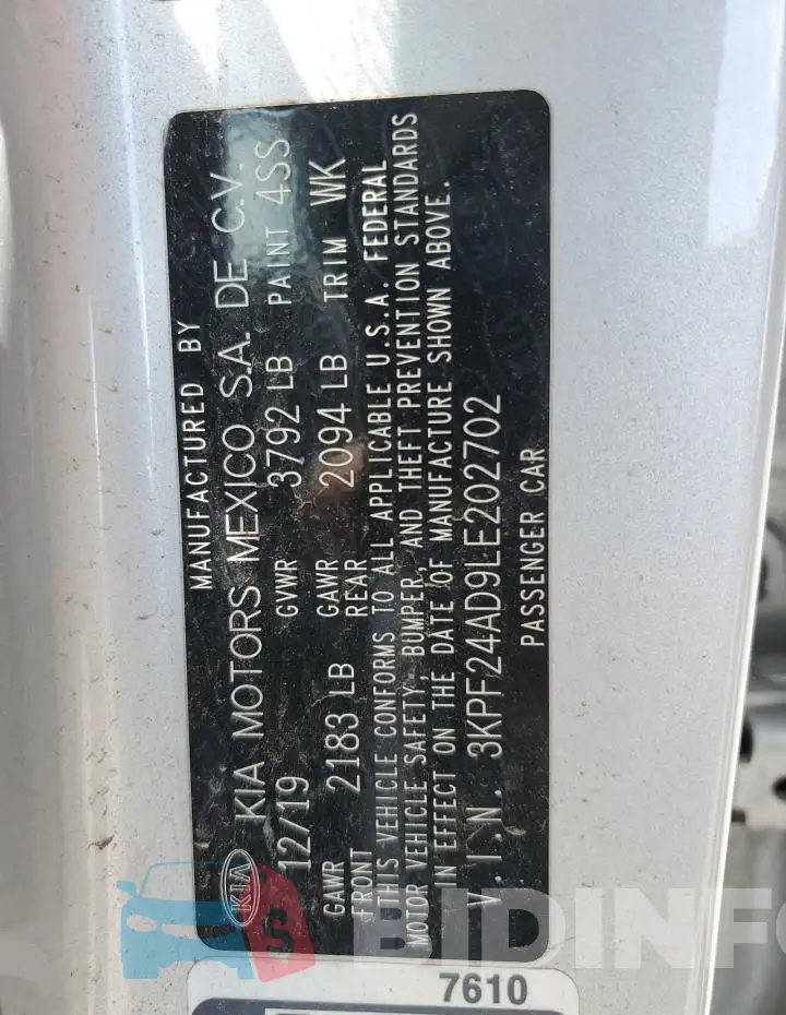 3KPF24AD9LE202702 Photo# 12