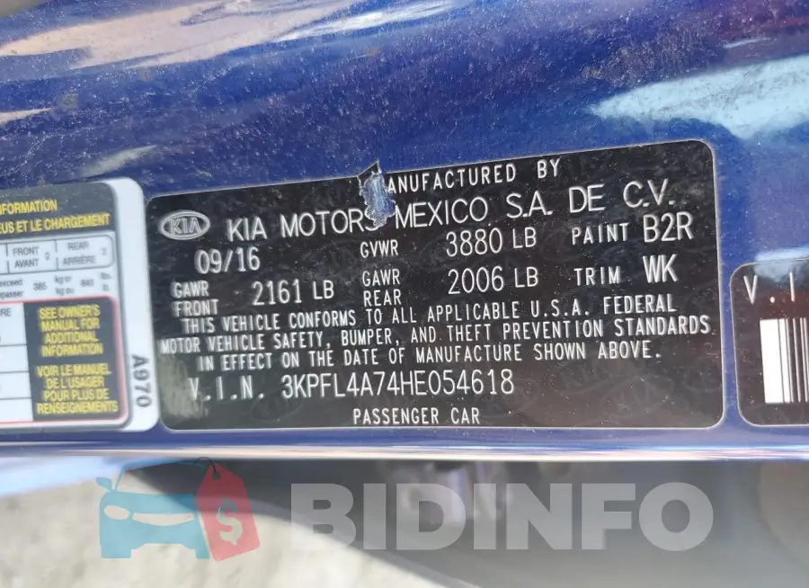 3KPFL4A74HE054618 Photo# 12