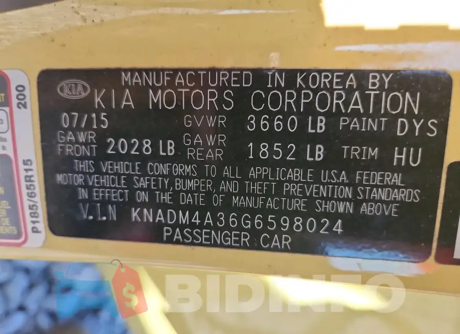 KNADM4A36G6598024 Photo# 12