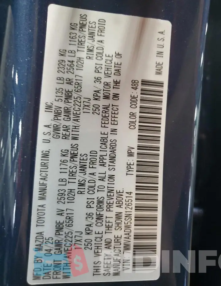 7MMVAADW5SN126514 Photo# 14