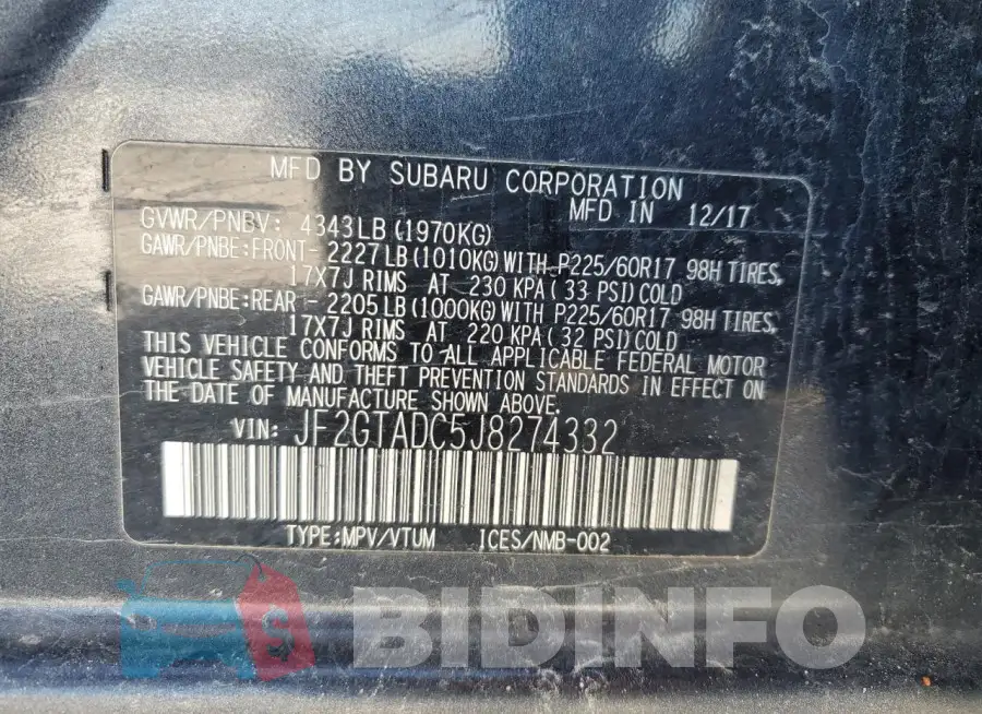 JF2GTADC5J8274332 Photo# 12