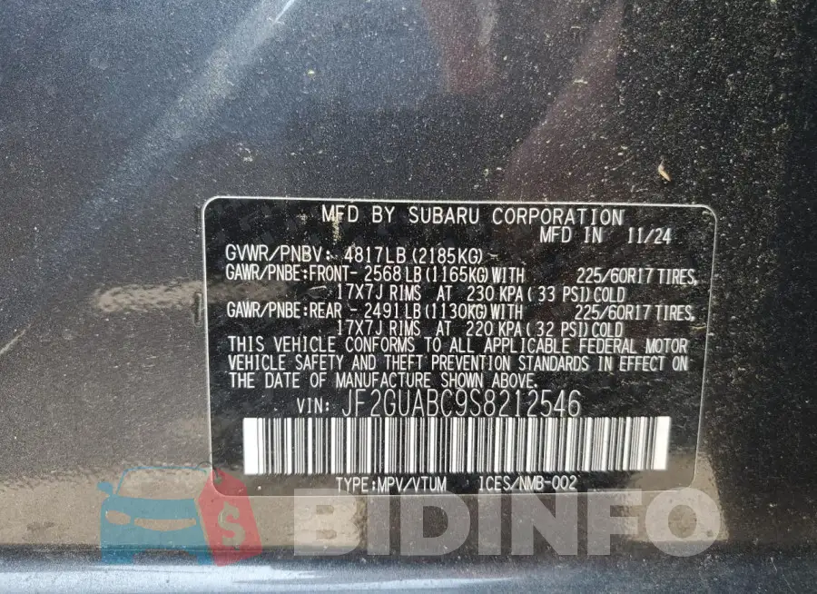 JF2GUABC9S8212546 Photo# 13