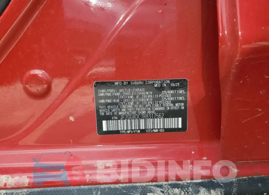 JF2GUADC7R8317562 Photo# 14