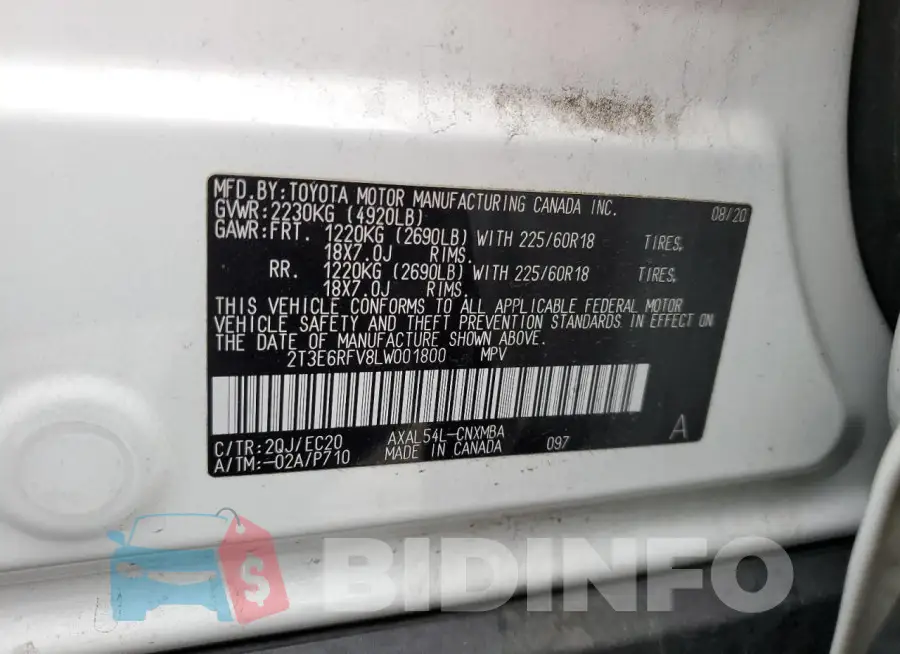 2T3E6RFV8LW001800 Photo# 12