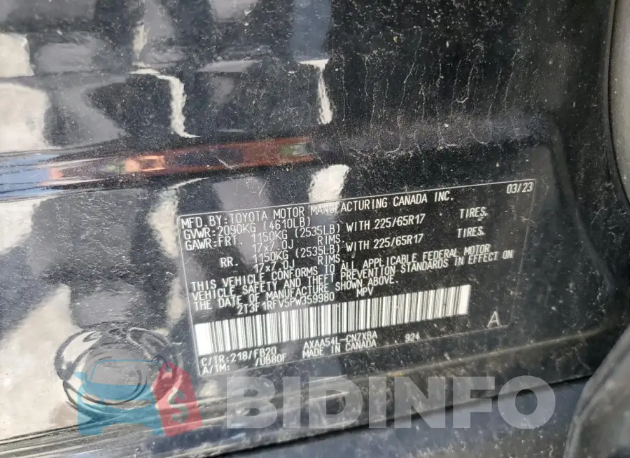 2T3F1RFV5PW359980 Photo# 13