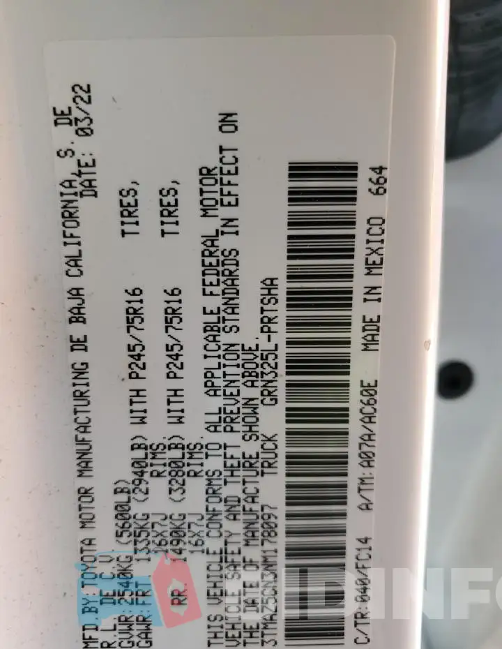 3TMAZ5CN3NM178097 Photo# 13