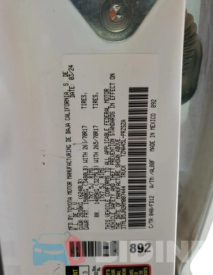 3TMLB5JN2RM007444 Photo# 13
