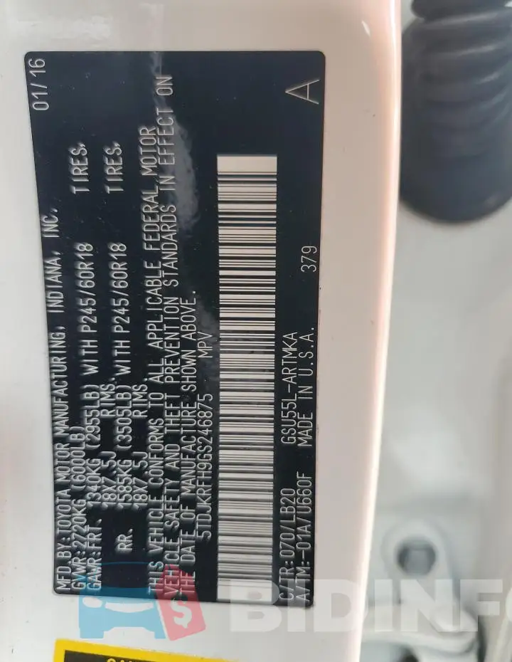 5TDJKRFH9GS246875 Photo# 13
