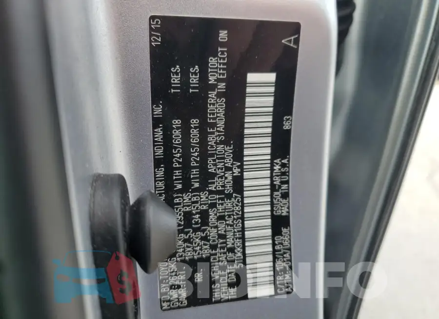 5TDKKRFH1GS128257 Photo# 13