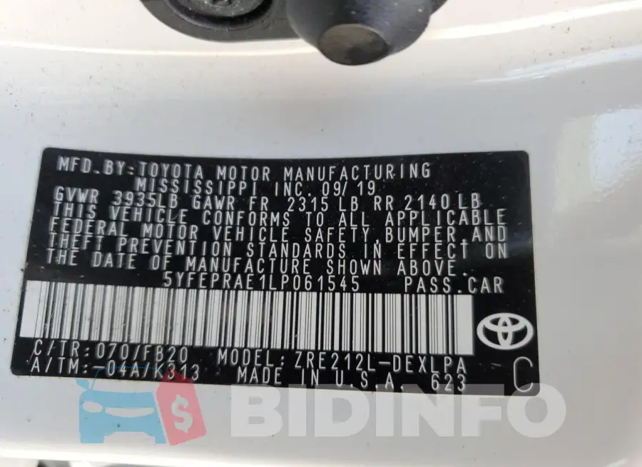 5YFEPRAE1LP061545 Photo# 12