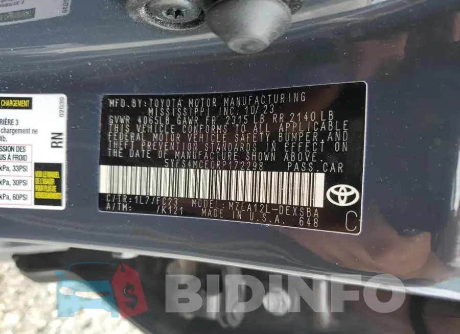5YFS4MCE0RP172298 Photo# 13