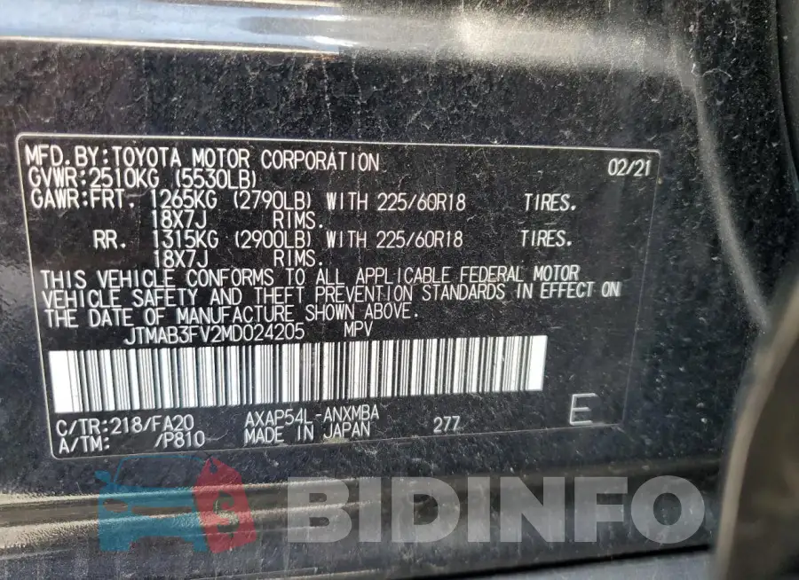 JTMAB3FV2MD024205 Photo# 13