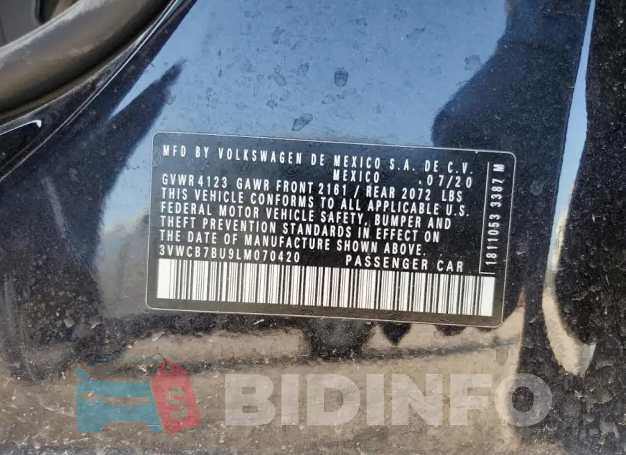 3VWCB7BU9LM070420 Photo# 12