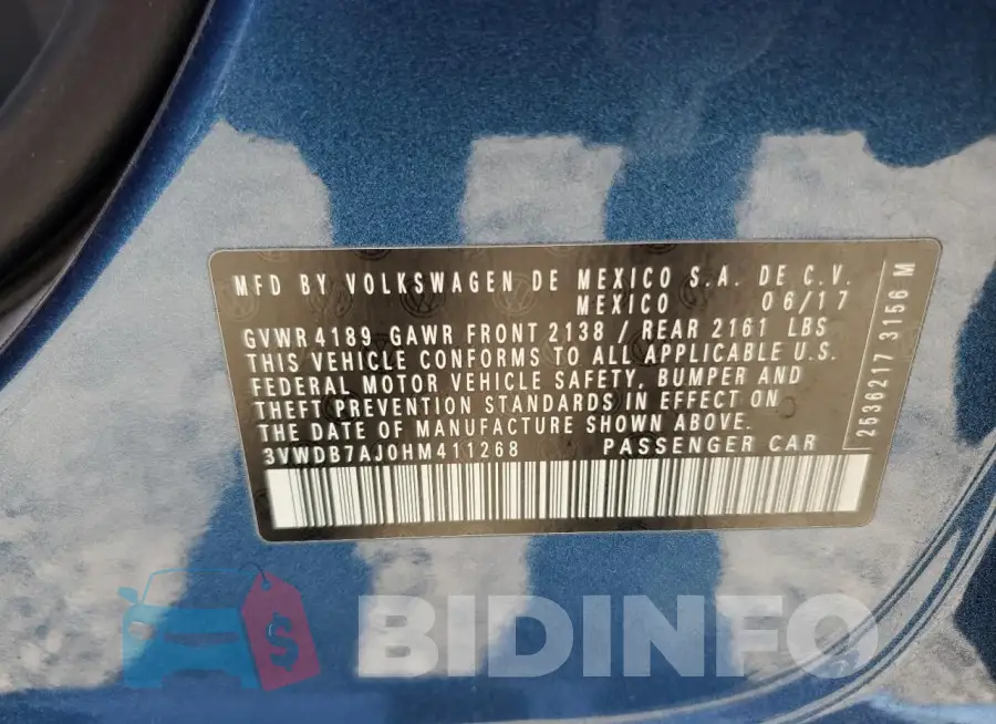 3VWDB7AJ0HM411268 Photo# 12