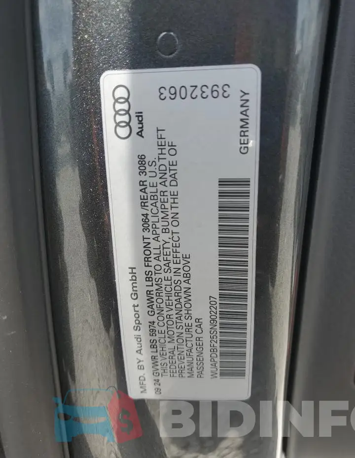 WUAPDBF25SN902207 Photo# 13