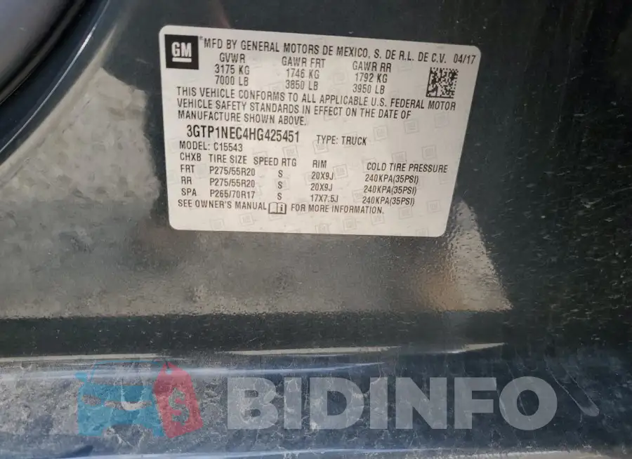 3GTP1NEC4HG425451 Photo# 12