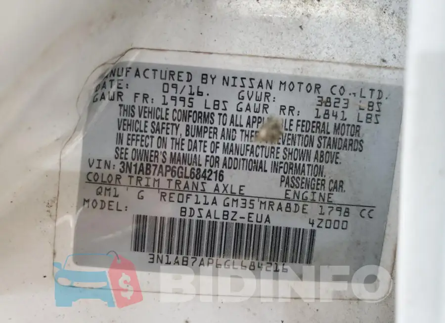 3N1AB7AP6GL684216 Photo# 12