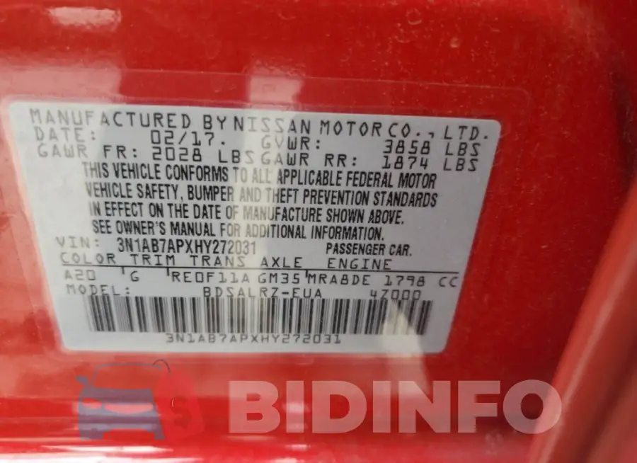 3N1AB7APXHY272031 Photo# 12