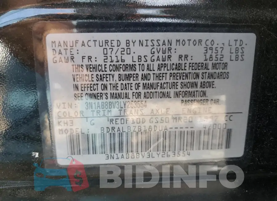 3N1AB8BV3LY263554 Photo# 13