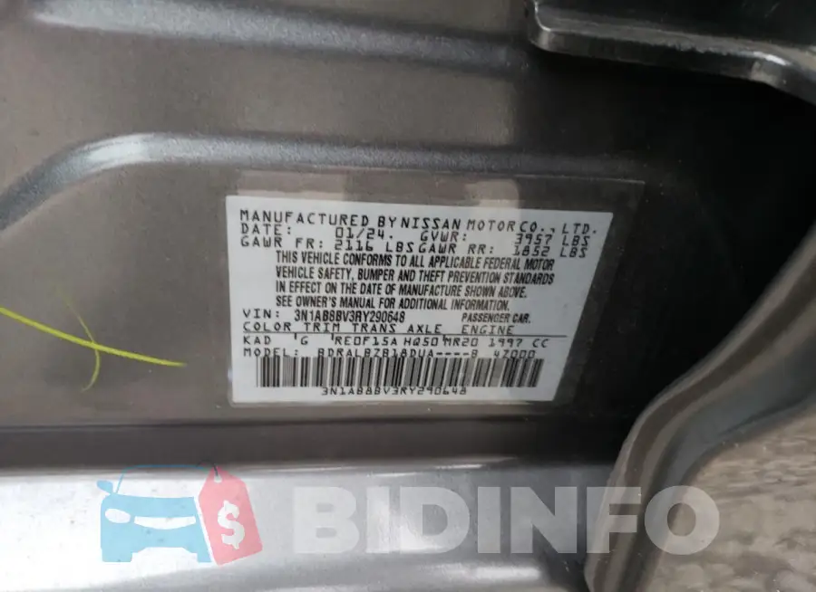 3N1AB8BV3RY290648 Photo# 12