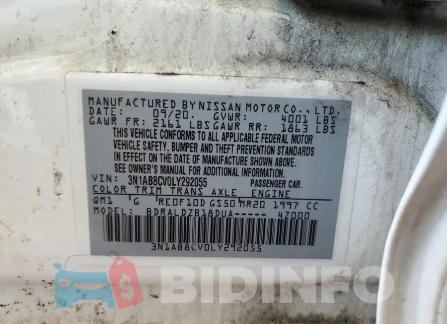 3N1AB8CV0LY292055 Photo# 12