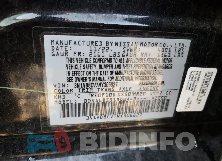 3N1AB8CV7NY306827 Photo# 12