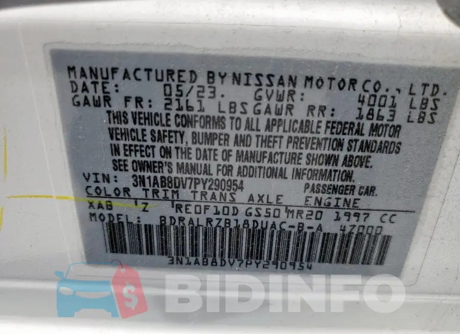 3N1AB8DV7PY290954 Photo# 12