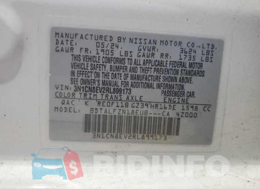 3N1CN8EV2RL899173 Photo# 13