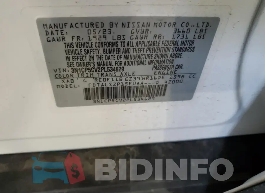3N1CP5CV2PL534629 Photo# 13
