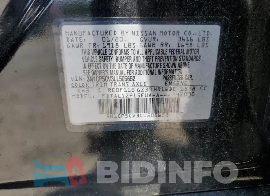3N1CP5CV3LL505652 Photo# 12