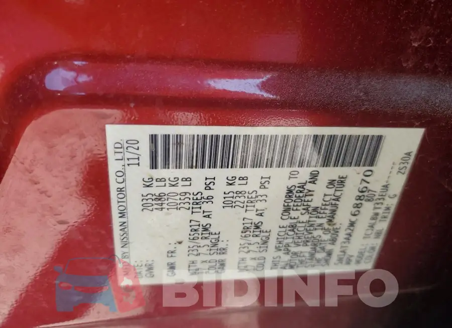 5N1AT3AA2MC688670 Photo# 14