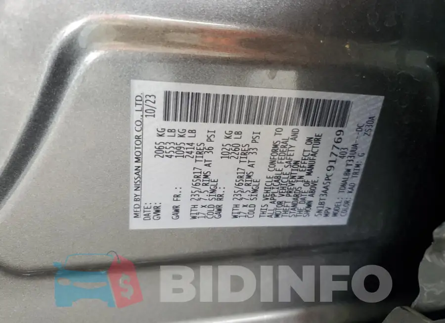 5N1BT3AA5PC917769 Photo# 13
