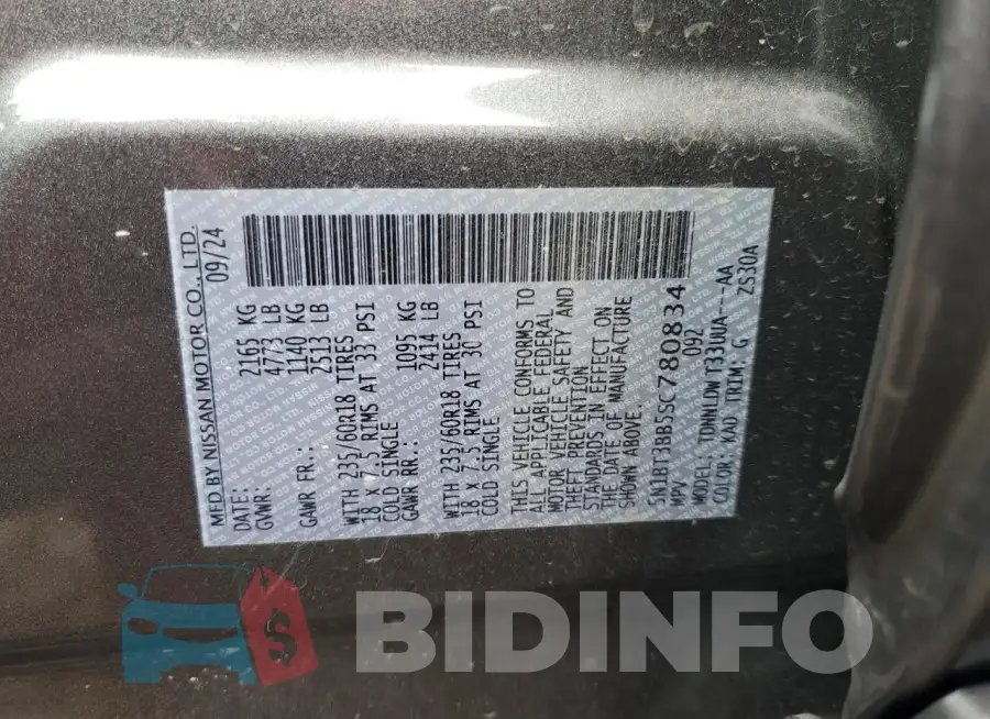 5N1BT3BB5SC780834 Photo# 14