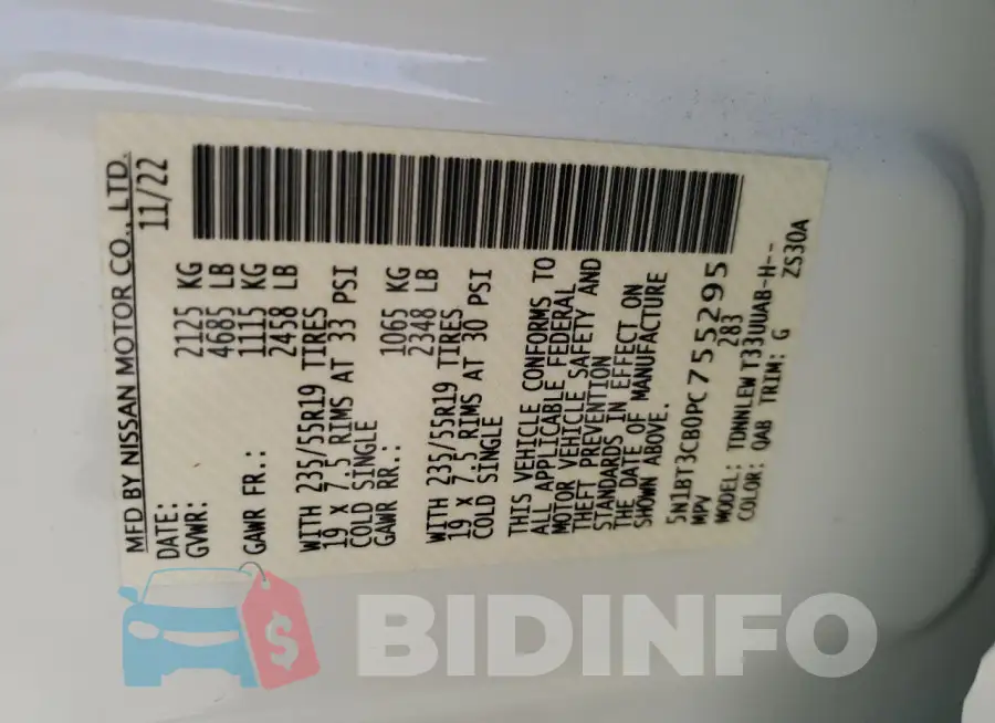 5N1BT3CB0PC755295 Photo# 12