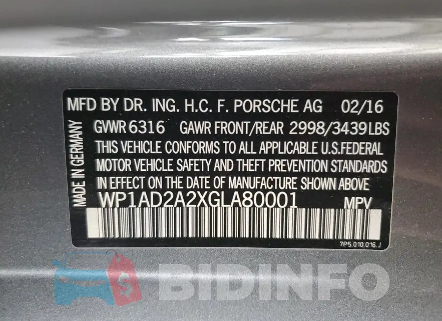 WP1AD2A2XGLA80001 Photo# 13