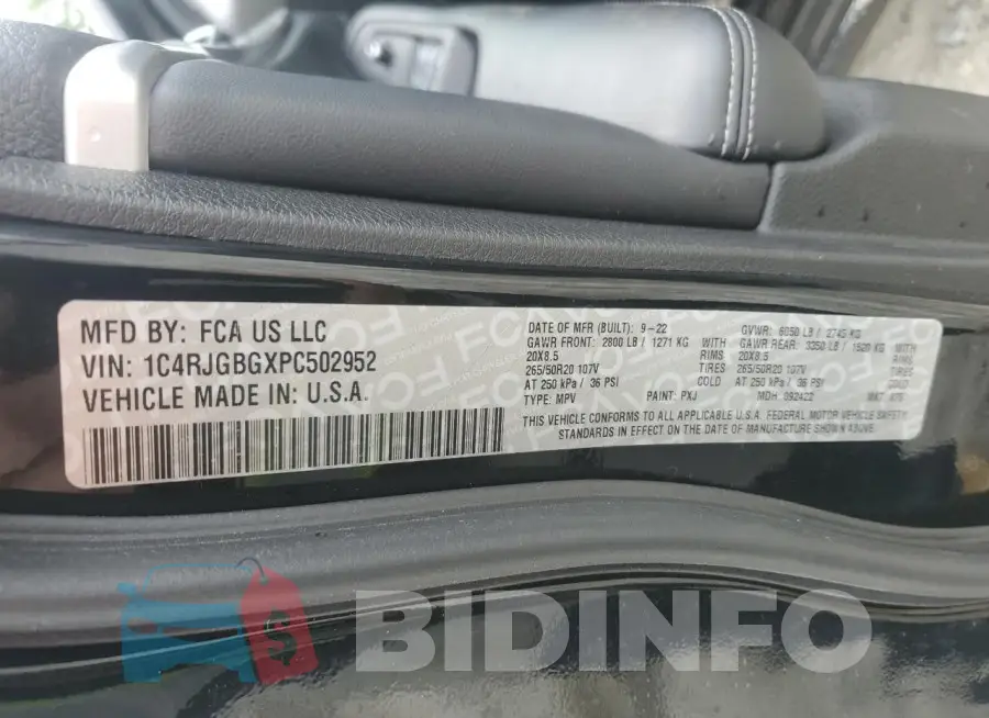 1C4RJGBGXPC502952 Photo# 13