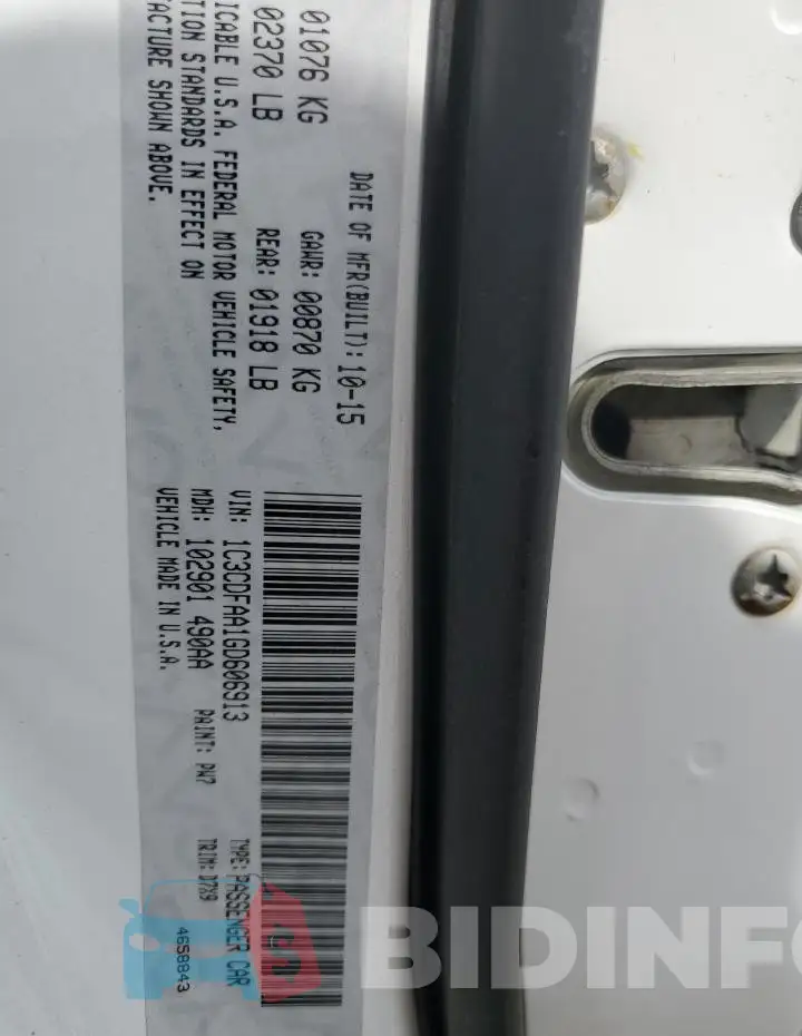 1C3CDFAA1GD606913 Photo# 12