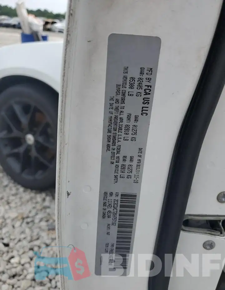 2C3CDXCT2KH757162 Photo# 12