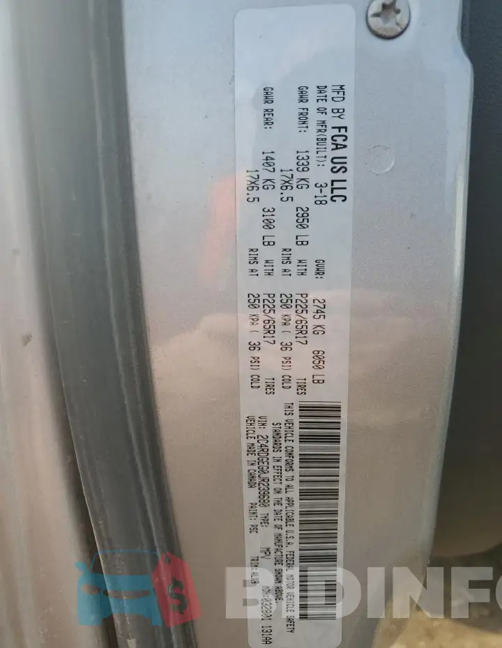 2C4RDGEG0JR239680 Photo# 14