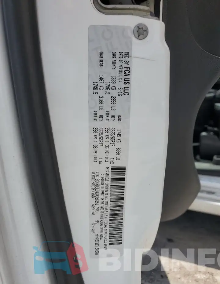 2C4RDGEG4GR356851 Photo# 13
