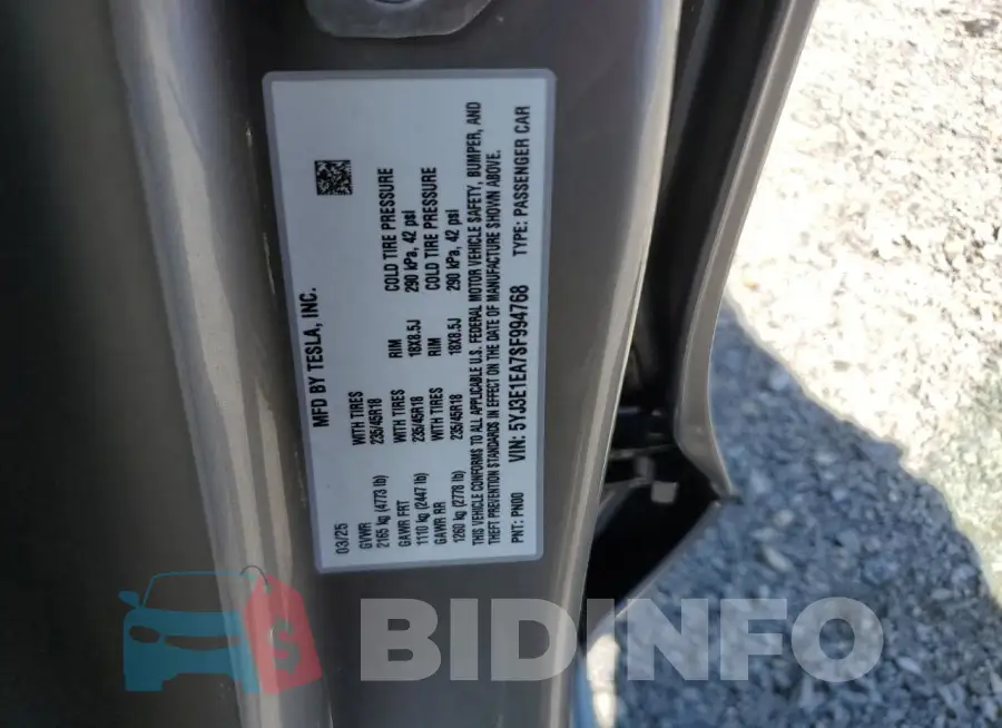 5YJ3E1EA7SF994768 Photo# 12
