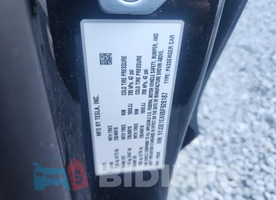 5YJ3E1EA9SF928187 Photo# 13